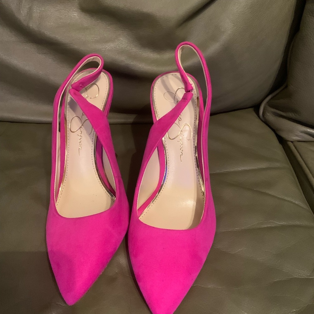 Pink Slingback Heels